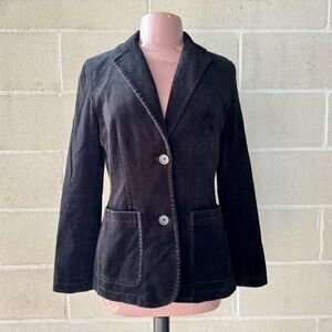 GAP gorgeous black velvet long sleeve blazer
